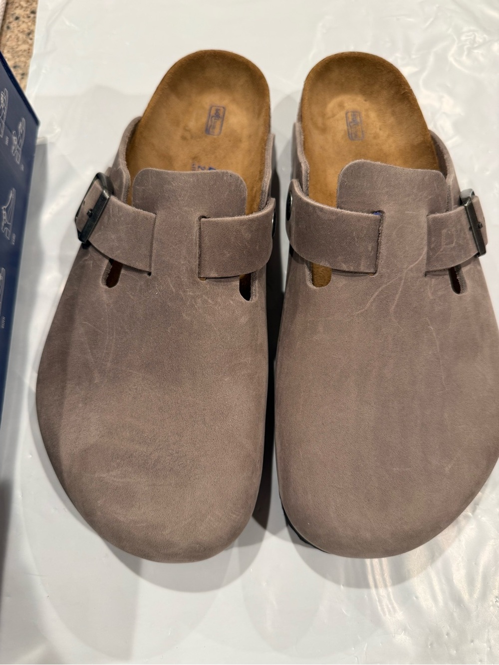 Birkenstock Boston oiled leather Men's Slip-On Clog size 42 color iron